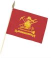 12"x18" Firefighter Mounted Flag with Gold Spear